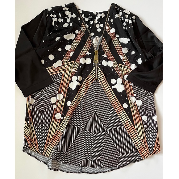 Lior Paris Women’s Multicolored Half Zip Up Top Size Small - Picture 9 of 11